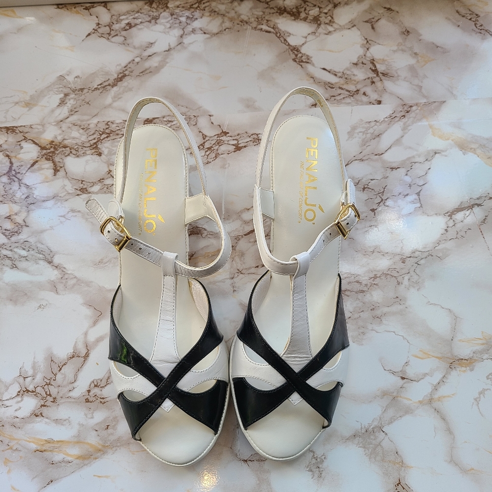 Penaljo- Black & white sandal